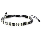 Handmade Woven Friendship Brazilian Bracelet black and white