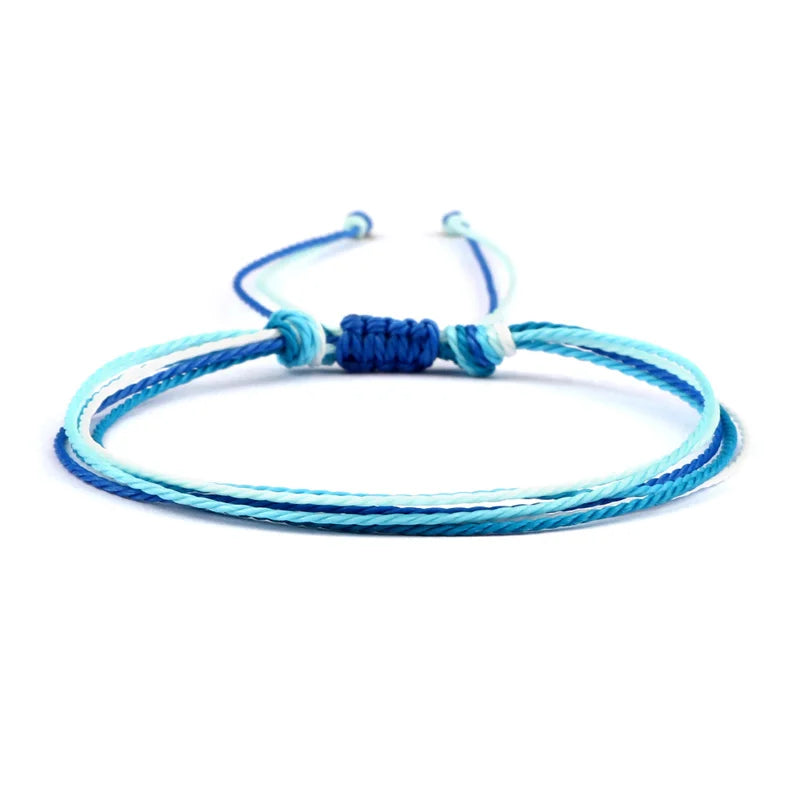 Handmade Blue Brazilian Bracelet white and blue