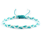 Handmade Blue Brazilian Bracelet white and light blue