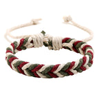 Natural Effect Cotton Thread Brazilian Bracelet red