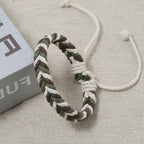 Natural Effect Cotton Thread Brazilian Bracelet green