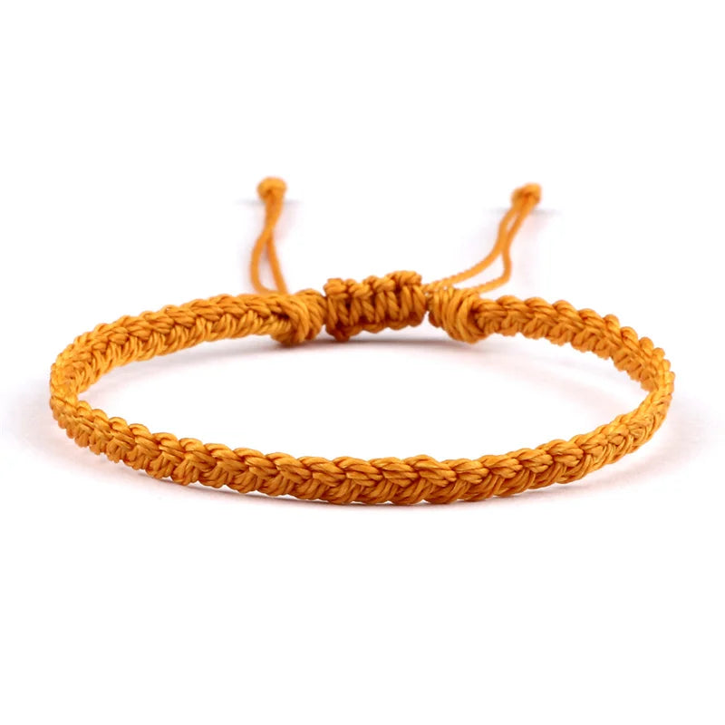 Thin Adjustable Brazilian Bracelet orange