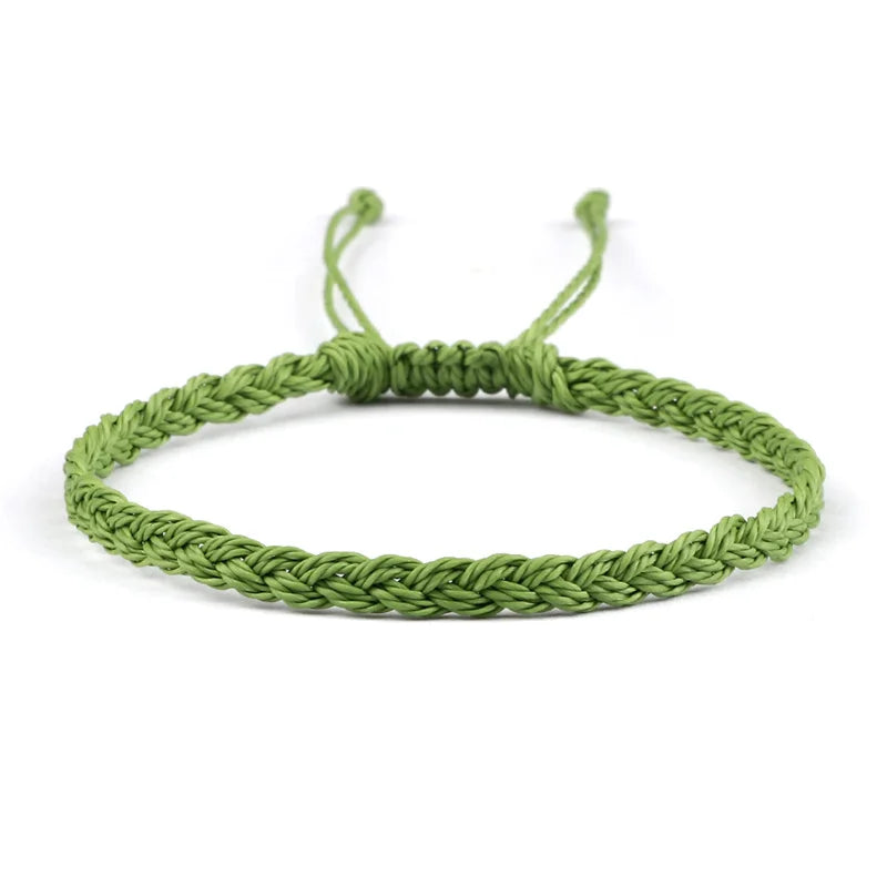 Thin Adjustable Brazilian Bracelet green
