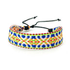 Mixed Brazilian Holiday-Style Bracelet yellow and blue