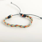 Braided Beige and Red Brazilian Bracelet