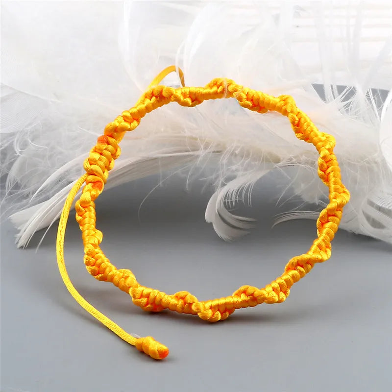Handmade Woven Brazilian Bracelet orange