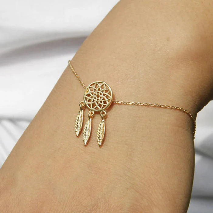 Dreamcatcher Bracelet for Women Gold
