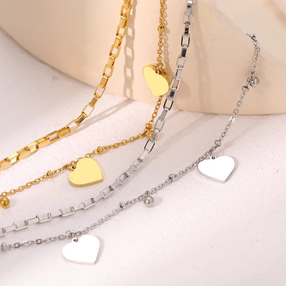 Double Heart Bracelet for Women
