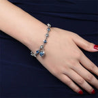 Women's Heart Bracelet Silver Chain Zircon