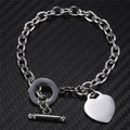 Women’s Heart Chain Bracelet silver