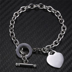 Women’s Heart Chain Bracelet silver