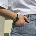 Women’s Heart Chain Bracelet black