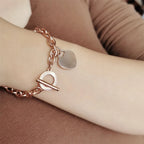 Women’s Heart Chain Bracelet rose gold