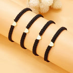 Gold Initial Heart Bracelet