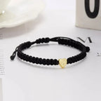 Gold Initial Heart Bracelet