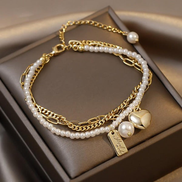 South Sea Heart & Pearl Bracelet
