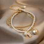 South Sea Heart & Pearl Bracelet