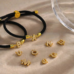 Colorful bracelet with rhinestone initial - letter