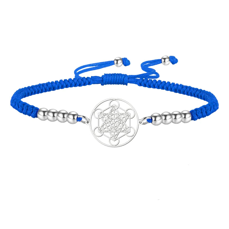Blue Metatron’s Cube Colored Bracelet