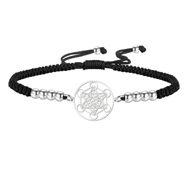 Black Metatron’s Cube Colored Bracelet