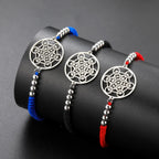Red Metatron’s Cube Colored Bracelet