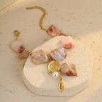 Shell Bracelet with Beautiful Mother-of-Pearl Beads