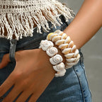 Sea snail shell bracelet