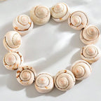 Sea snail shell bracelet