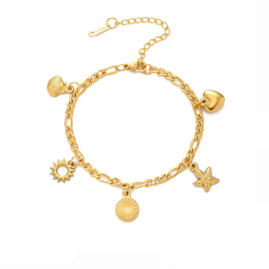 Shell Bracelet for Women Gold