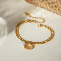 Scallop Shell and Seashell Pearl Bracelet for Women