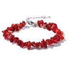 Bracelet coral small red chips