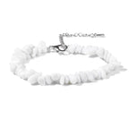 Bracelet coral small white chips