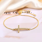 Christian Cross Zircon Bracelet for Women