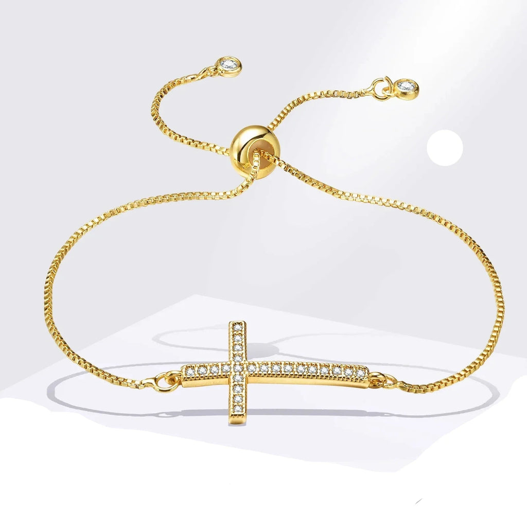 Christian Cross Zircon Bracelet for Women