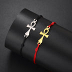 Egypt Ankh Cross Bracelet red