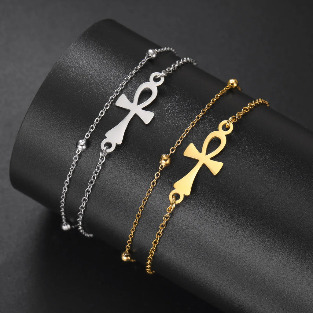 Egypt Ankh Cross Bracelet gold 2
