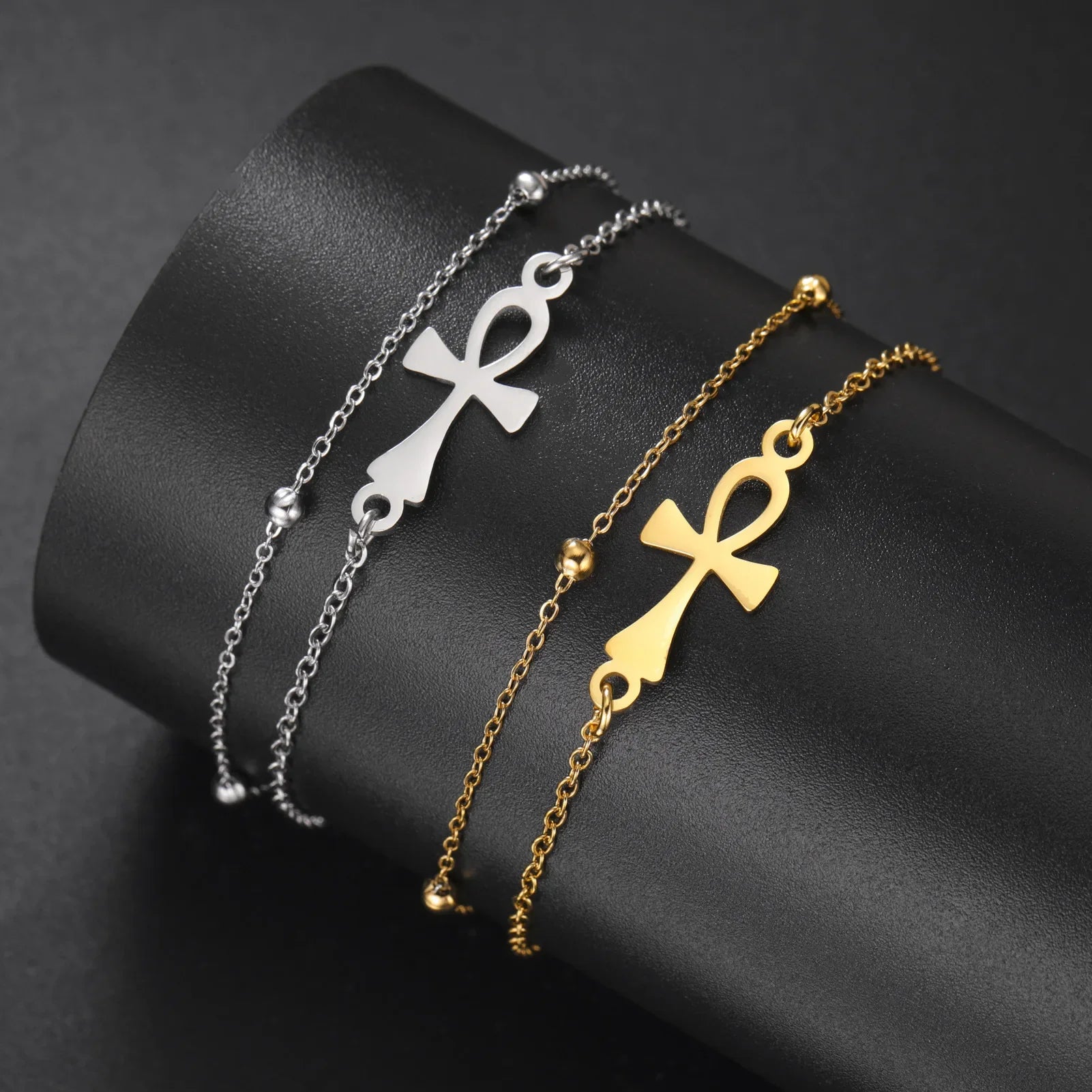 Egypt Ankh Cross Bracelet gold 2