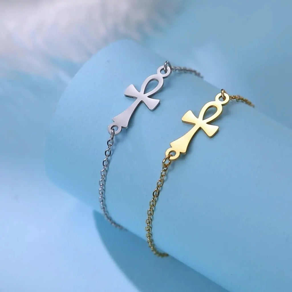 Egypt Ankh Cross Bracelet silver 1