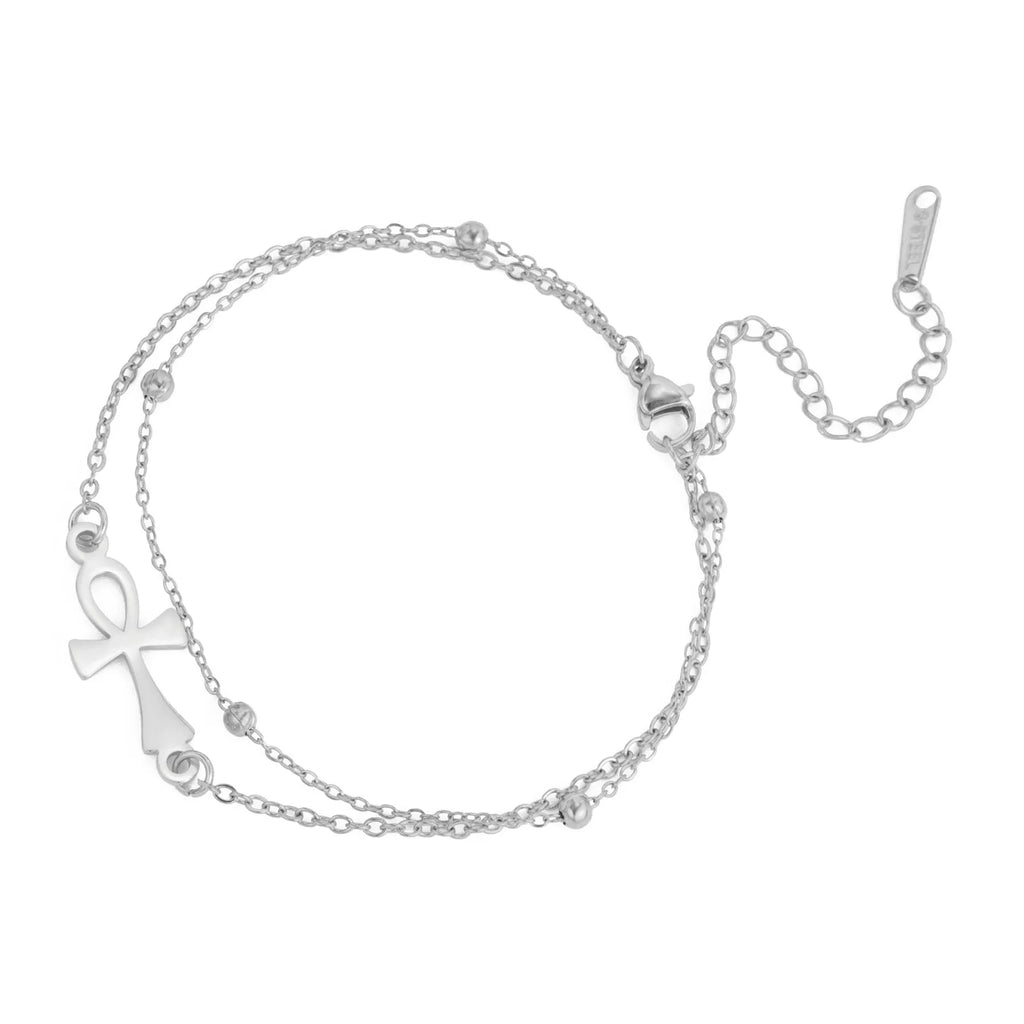 Egypt Ankh Cross Bracelet silver 2