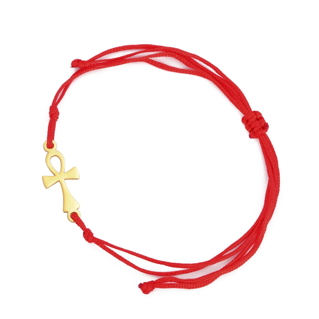 Egypt Ankh Cross Bracelet red