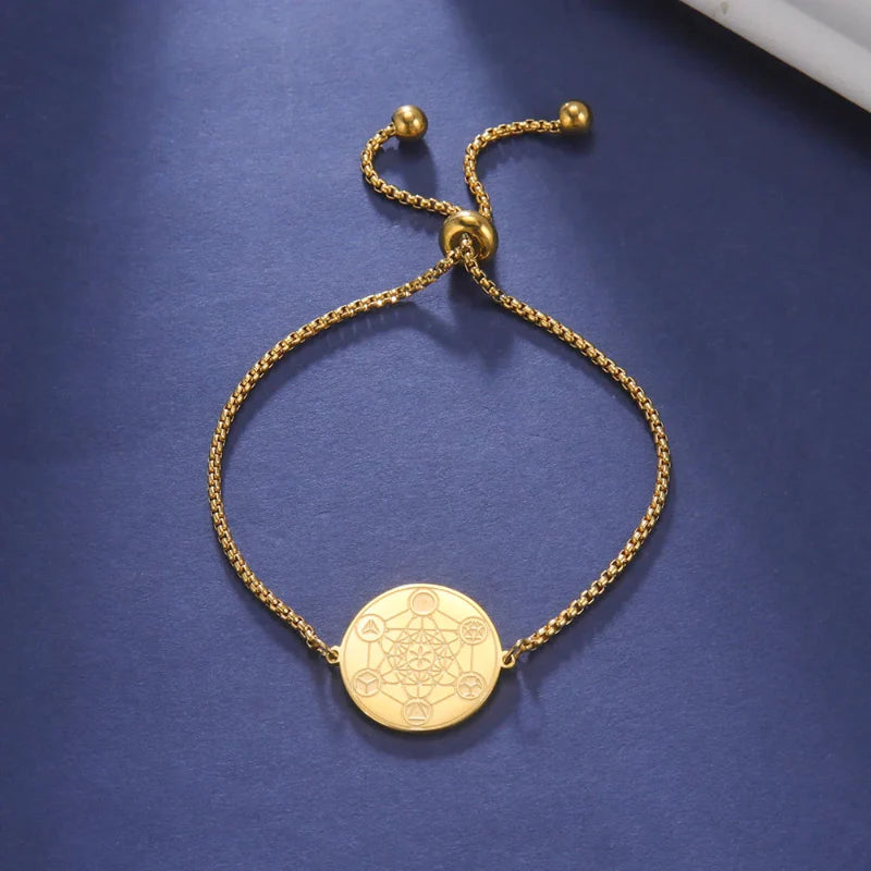 Protection Metatron's Cube Bracelet gold