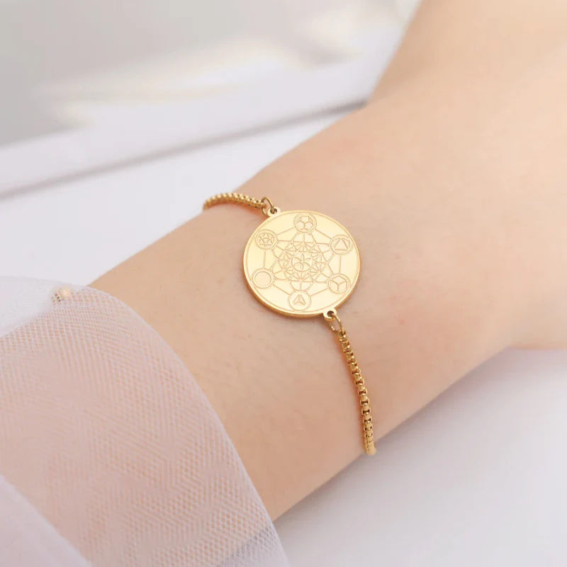 Protection Metatron's Cube Bracelet gold