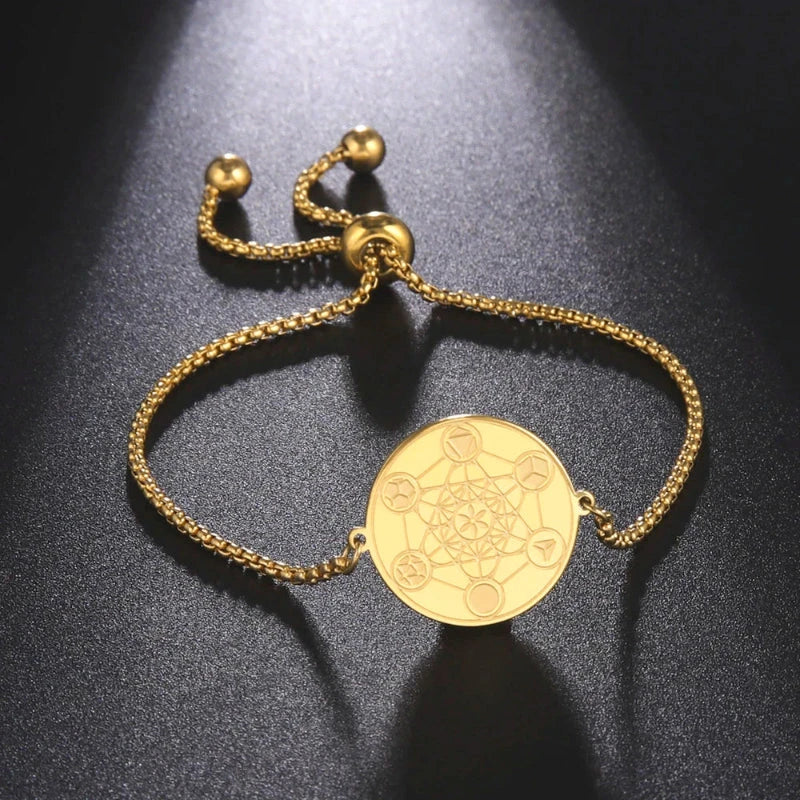 Protection Metatron's Cube Bracelet gold
