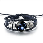 12 Constellation Zodiac Sign Leather Bracelet Capricorn