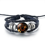 12 Constellation Zodiac Sign Leather Bracelet Leo