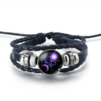 12 Constellation Zodiac Sign Leather Bracelet Libra