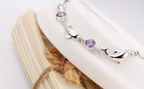 Dolphin Bracelet Silver Purple