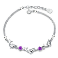 Dolphin Bracelet Silver Purple