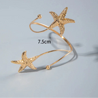 Boho arm bracelet for women - starfish bicep chain