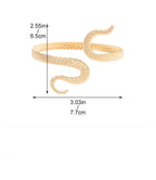 Women's Arm Bracelet Snake Tail - Arm Chain Ornament and Gold Bicep Jewelry